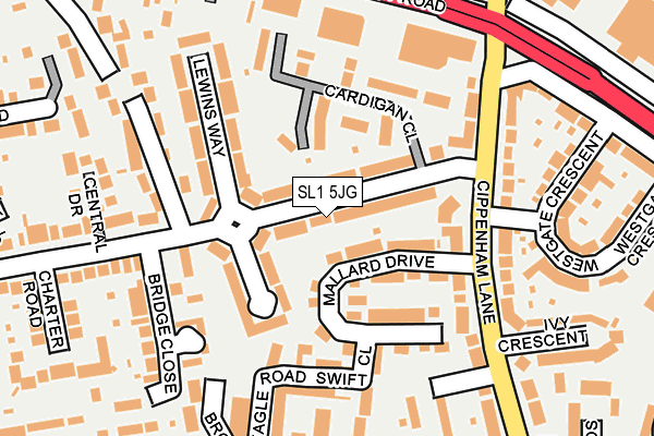SL1 5JG map - OS OpenMap – Local (Ordnance Survey)
