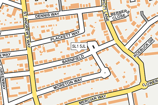 SL1 5JL map - OS OpenMap – Local (Ordnance Survey)