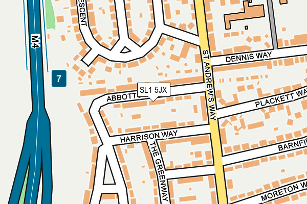 SL1 5JX map - OS OpenMap – Local (Ordnance Survey)