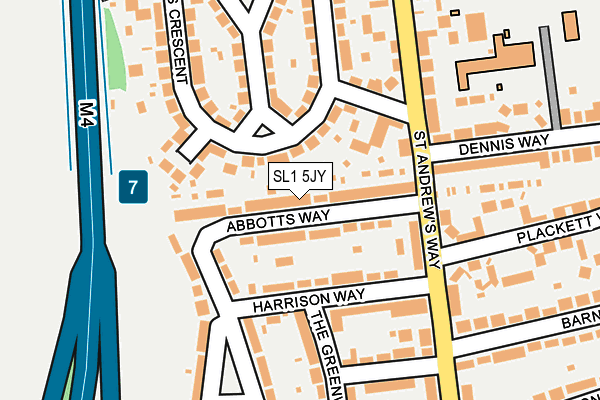 SL1 5JY map - OS OpenMap – Local (Ordnance Survey)
