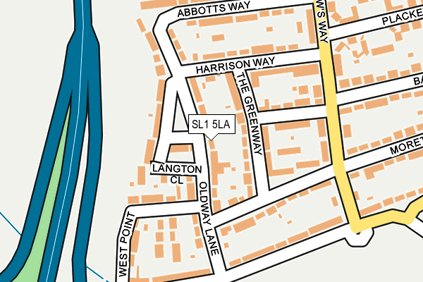 SL1 5LA map - OS OpenMap – Local (Ordnance Survey)