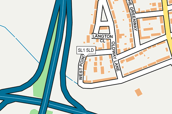 SL1 5LD map - OS OpenMap – Local (Ordnance Survey)
