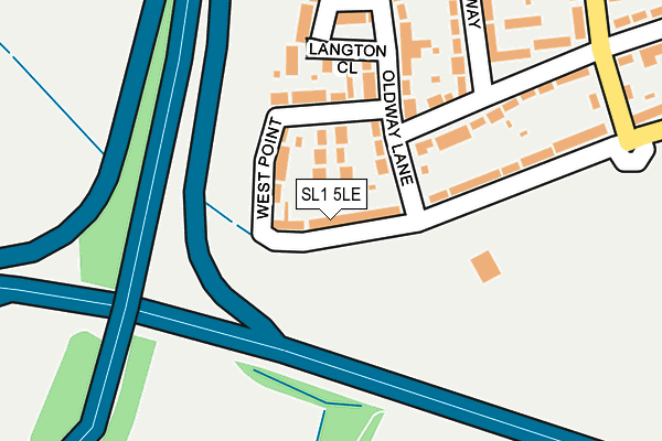 SL1 5LE map - OS OpenMap – Local (Ordnance Survey)