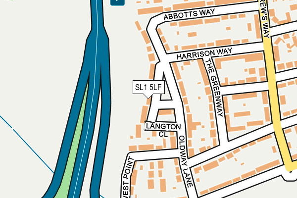 SL1 5LF map - OS OpenMap – Local (Ordnance Survey)