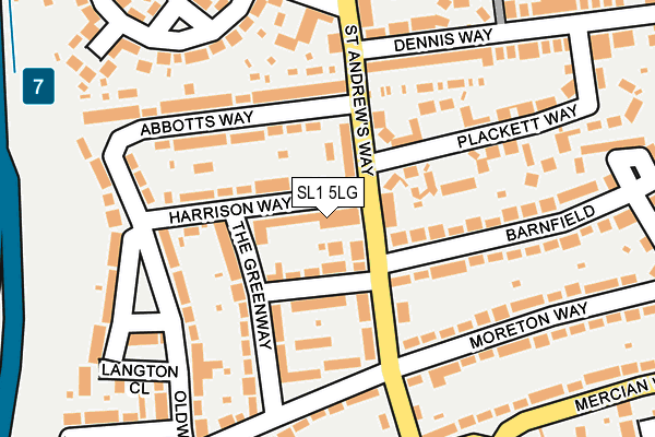 SL1 5LG map - OS OpenMap – Local (Ordnance Survey)