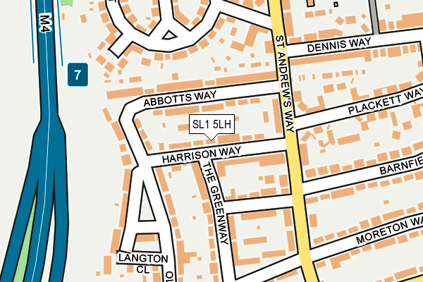 SL1 5LH map - OS OpenMap – Local (Ordnance Survey)