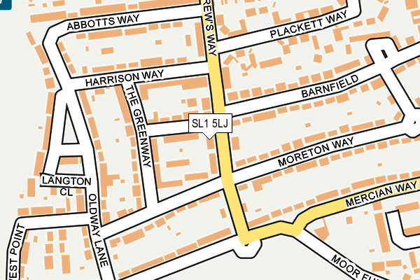 SL1 5LJ map - OS OpenMap – Local (Ordnance Survey)