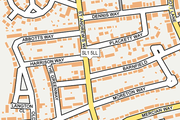 SL1 5LL map - OS OpenMap – Local (Ordnance Survey)