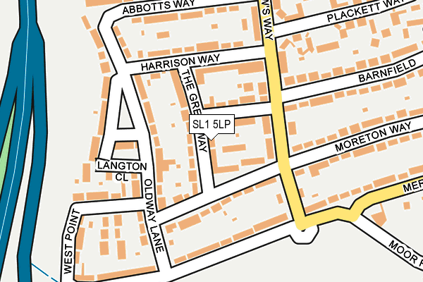 SL1 5LP map - OS OpenMap – Local (Ordnance Survey)