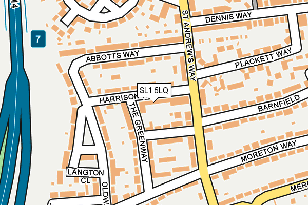 SL1 5LQ map - OS OpenMap – Local (Ordnance Survey)