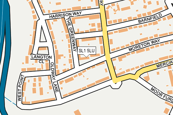 SL1 5LU map - OS OpenMap – Local (Ordnance Survey)