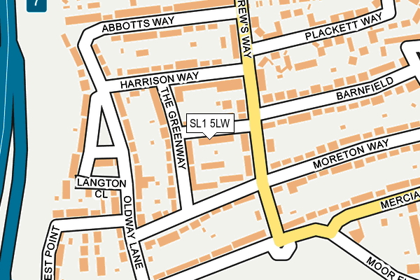 SL1 5LW map - OS OpenMap – Local (Ordnance Survey)
