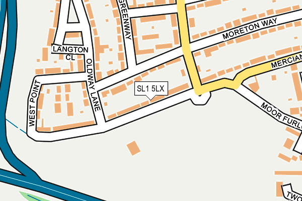 SL1 5LX map - OS OpenMap – Local (Ordnance Survey)