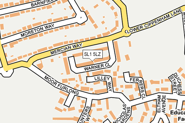 SL1 5LZ map - OS OpenMap – Local (Ordnance Survey)