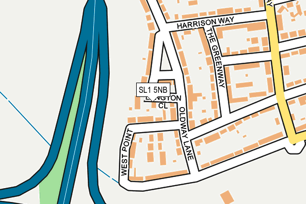 SL1 5NB map - OS OpenMap – Local (Ordnance Survey)