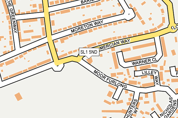 SL1 5ND map - OS OpenMap – Local (Ordnance Survey)