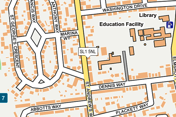 SL1 5NL map - OS OpenMap – Local (Ordnance Survey)
