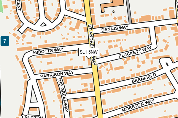 SL1 5NW map - OS OpenMap – Local (Ordnance Survey)