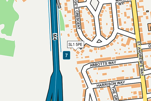 SL1 5PE map - OS OpenMap – Local (Ordnance Survey)