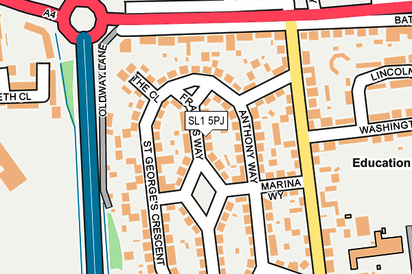 SL1 5PJ map - OS OpenMap – Local (Ordnance Survey)