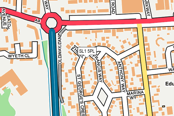 SL1 5PL map - OS OpenMap – Local (Ordnance Survey)