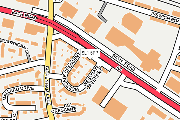 SL1 5PP map - OS OpenMap – Local (Ordnance Survey)