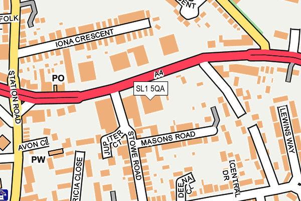 SL1 5QA map - OS OpenMap – Local (Ordnance Survey)