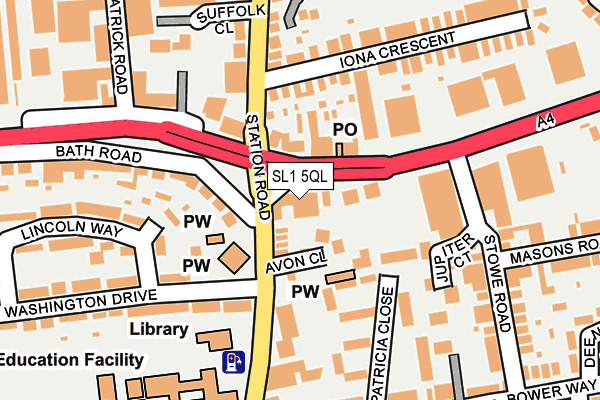 SL1 5QL map - OS OpenMap – Local (Ordnance Survey)