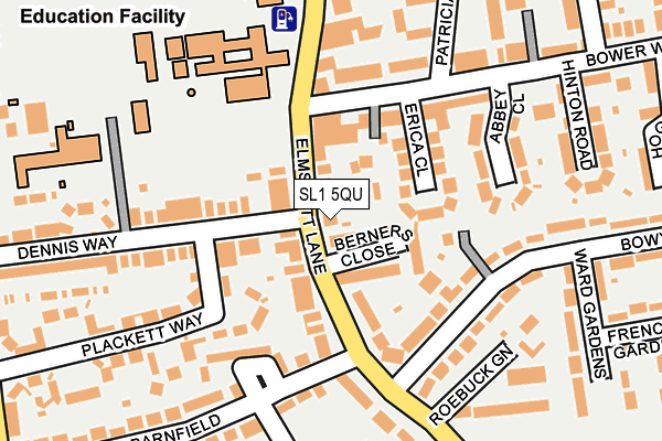 SL1 5QU map - OS OpenMap – Local (Ordnance Survey)