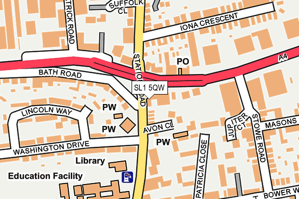 SL1 5QW map - OS OpenMap – Local (Ordnance Survey)