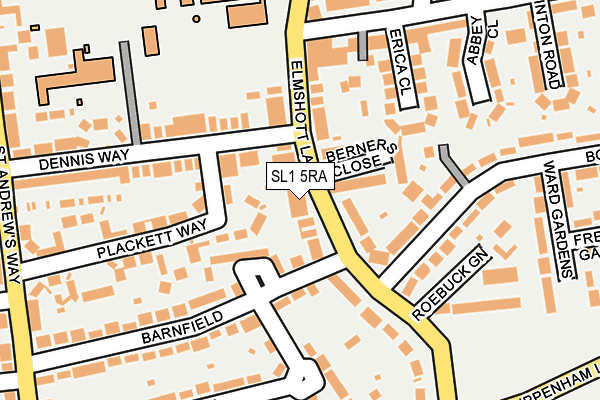 SL1 5RA map - OS OpenMap – Local (Ordnance Survey)