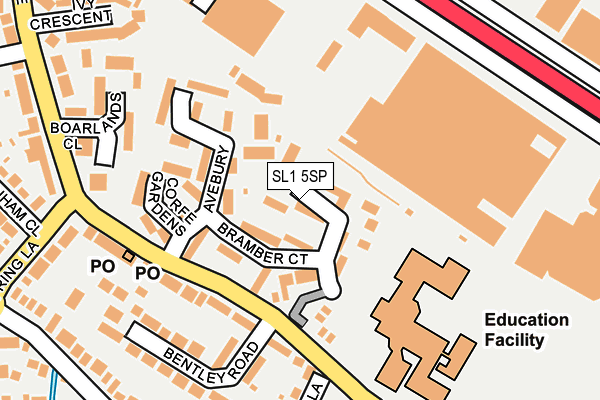 SL1 5SP map - OS OpenMap – Local (Ordnance Survey)