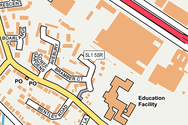 SL1 5SR map - OS OpenMap – Local (Ordnance Survey)