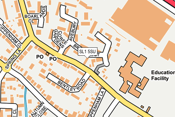 SL1 5SU map - OS OpenMap – Local (Ordnance Survey)
