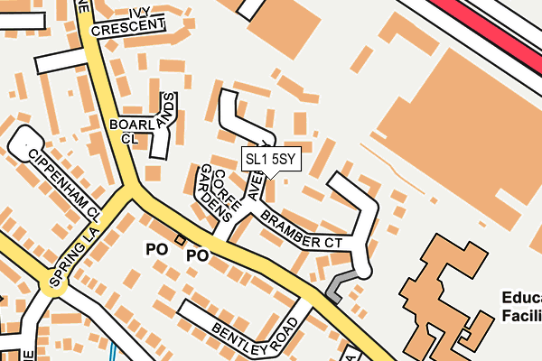 SL1 5SY map - OS OpenMap – Local (Ordnance Survey)