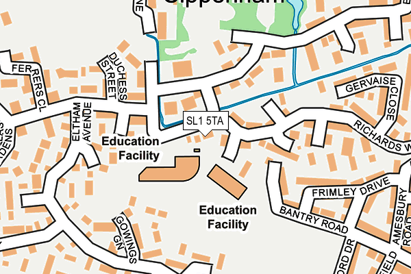 SL1 5TA map - OS OpenMap – Local (Ordnance Survey)