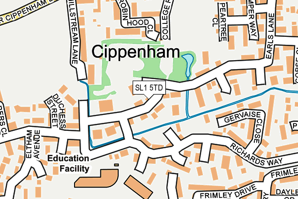 SL1 5TD map - OS OpenMap – Local (Ordnance Survey)