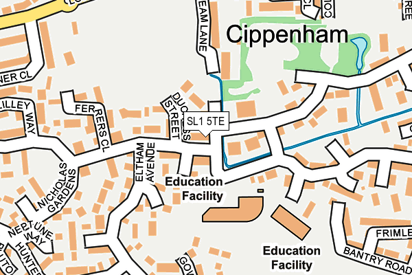 SL1 5TE map - OS OpenMap – Local (Ordnance Survey)