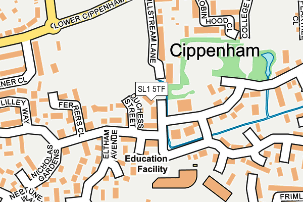 SL1 5TF map - OS OpenMap – Local (Ordnance Survey)