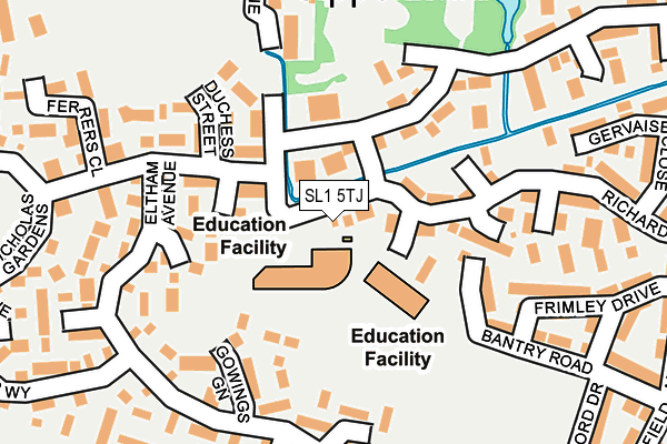 SL1 5TJ map - OS OpenMap – Local (Ordnance Survey)