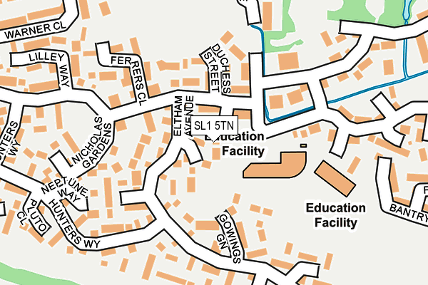 SL1 5TN map - OS OpenMap – Local (Ordnance Survey)