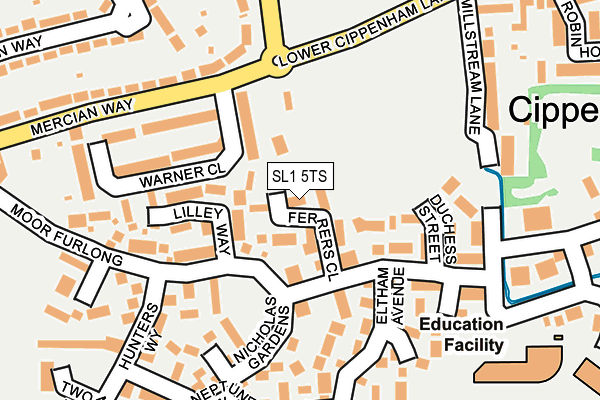 SL1 5TS map - OS OpenMap – Local (Ordnance Survey)