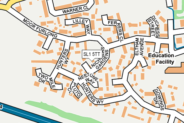 SL1 5TT map - OS OpenMap – Local (Ordnance Survey)