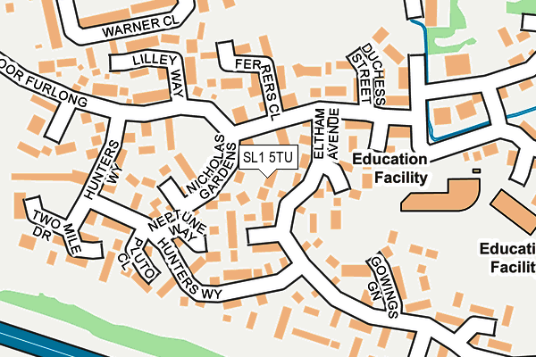 SL1 5TU map - OS OpenMap – Local (Ordnance Survey)