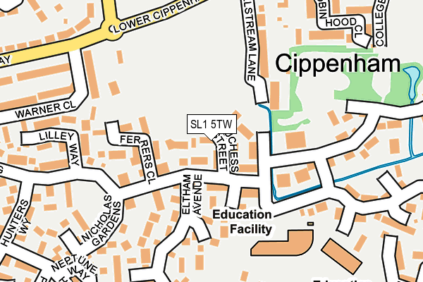 SL1 5TW map - OS OpenMap – Local (Ordnance Survey)