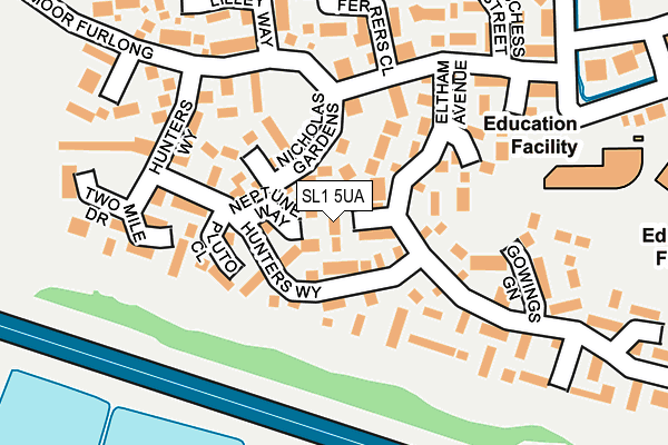 SL1 5UA map - OS OpenMap – Local (Ordnance Survey)