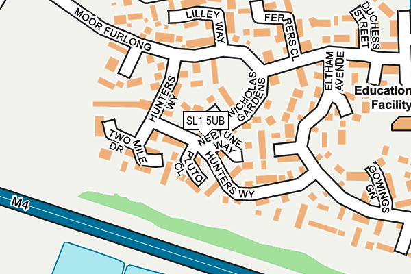SL1 5UB map - OS OpenMap – Local (Ordnance Survey)