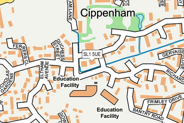 SL1 5UE map - OS OpenMap – Local (Ordnance Survey)