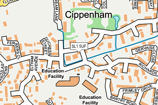 SL1 5UF map - OS OpenMap – Local (Ordnance Survey)