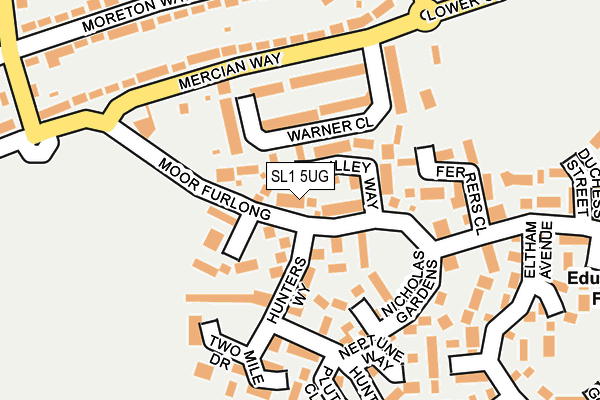 SL1 5UG map - OS OpenMap – Local (Ordnance Survey)